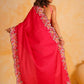 Vamsee Sundha Red Tussar Silk Saree - Swadesiicart