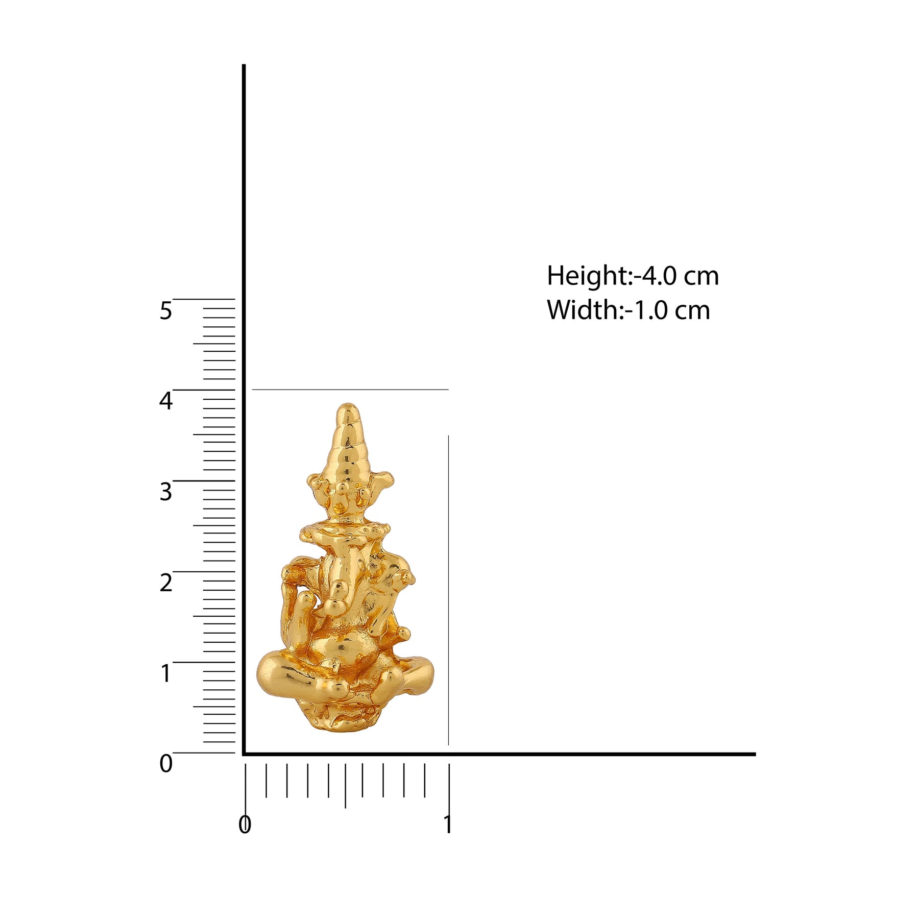 Estele Gold-Polished Spiritual Lord Divine Ganesha Idol for Gifts & HouseWarming/Home/Office Decors - Swadesiicart