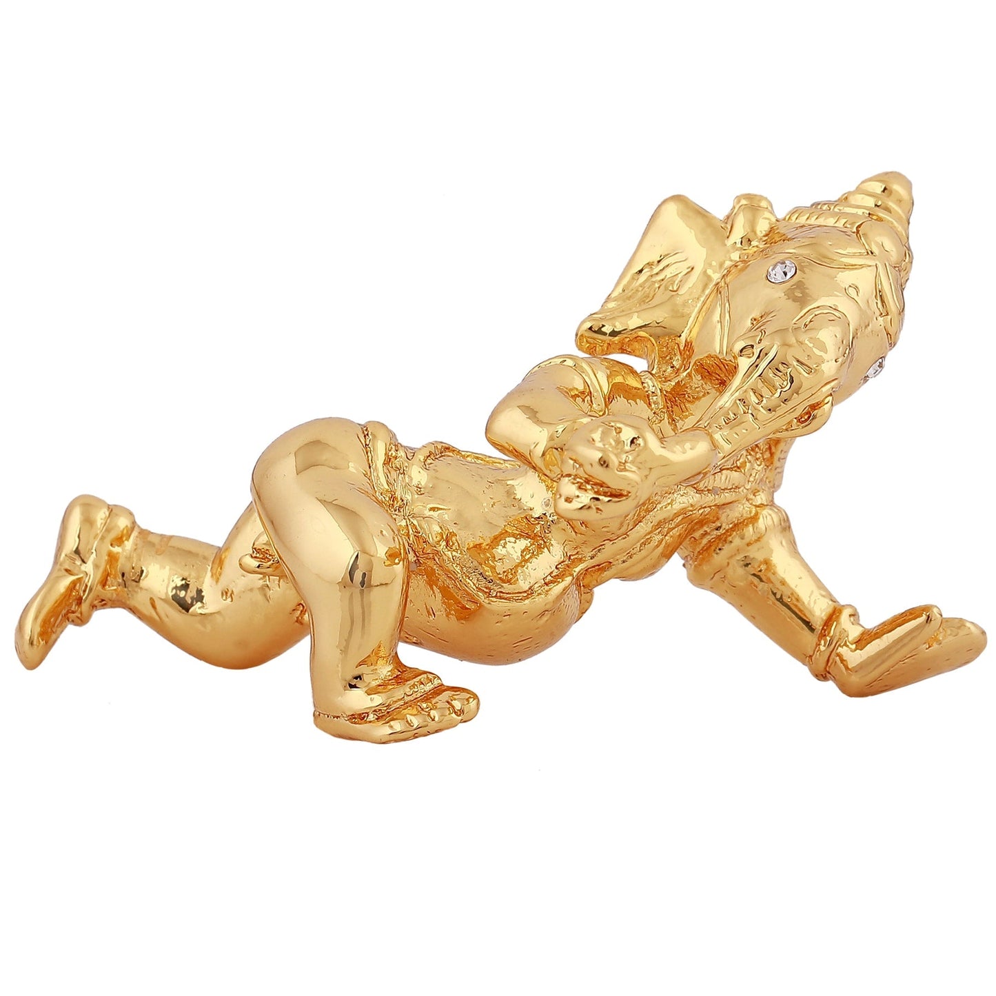 Estele Gold-Polished Spiritual Lord Bal Ganesha Idol for Gifts & HouseWarming/Home/Office Decors - Swadesiicart