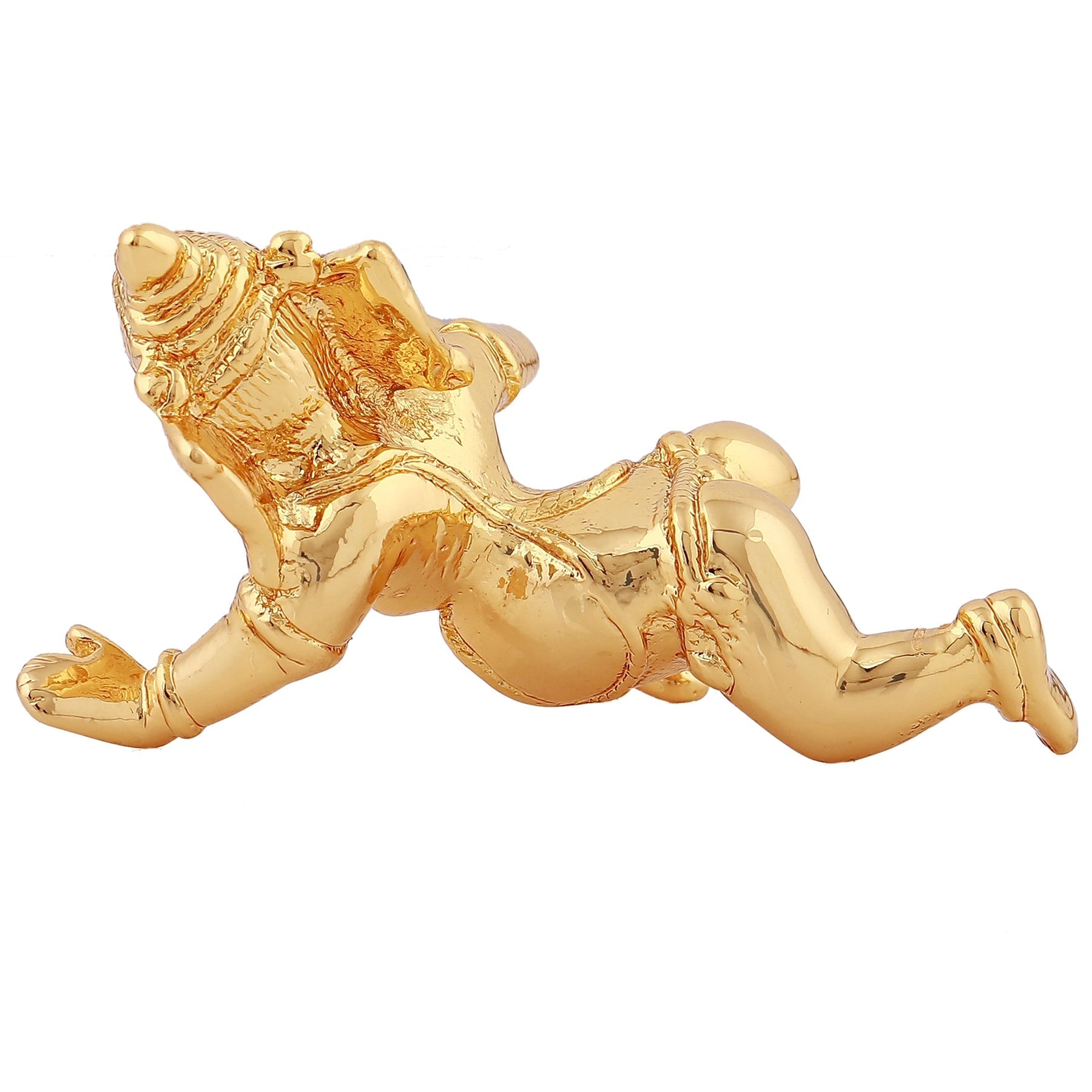 Estele Gold-Polished Spiritual Lord Bal Ganesha Idol for Gifts & HouseWarming/Home/Office Decors - Swadesiicart