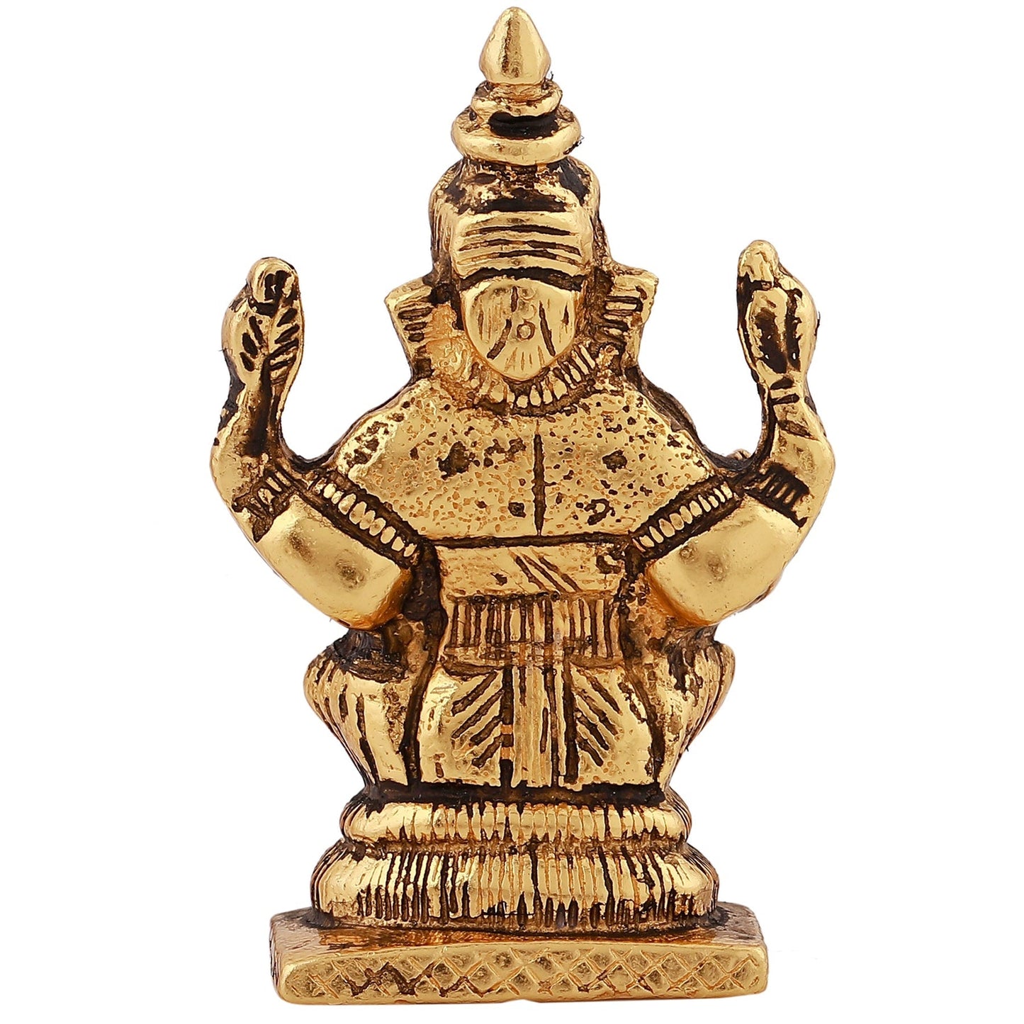 Estele Gold-Polished God of Wisdom Lord Ganesha Idol for Home/Office Decors - Swadesiicart