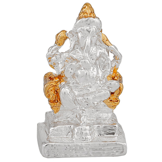 Estele Gold-Polished God of beginnings Lord Ganesha Idol for Gifts & HouseWarming/Home/Office Decors - Swadesiicart