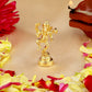 Estele Gold-Polished God of beginnings Lord Ganesha Idol with stand on one leg for Home/Office Decors - Swadesiicart