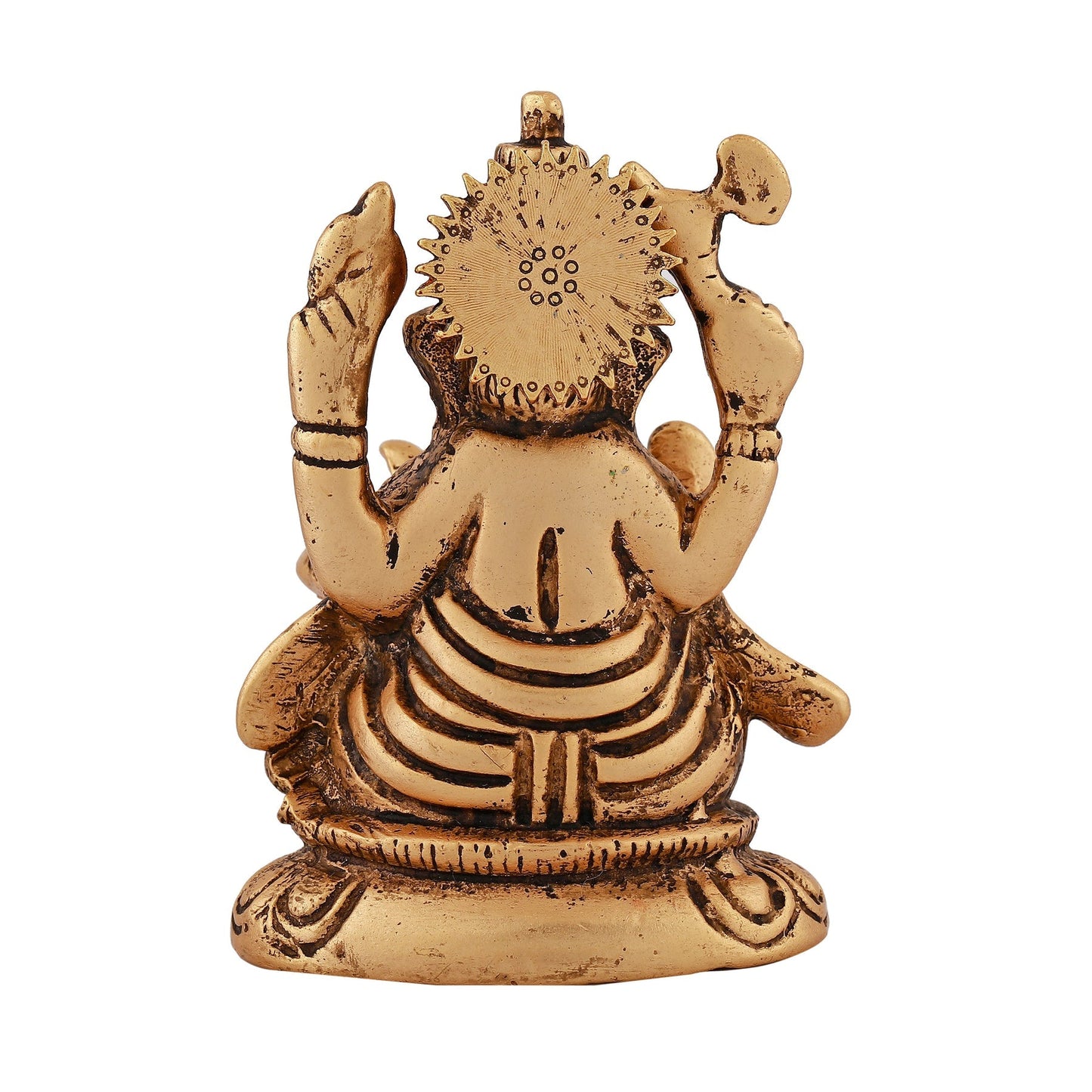 Estele Gold-Polished Spiritual Sharp Lord Ganesha Idol for Gifts & HouseWarming/Home/Office Decors - Swadesiicart