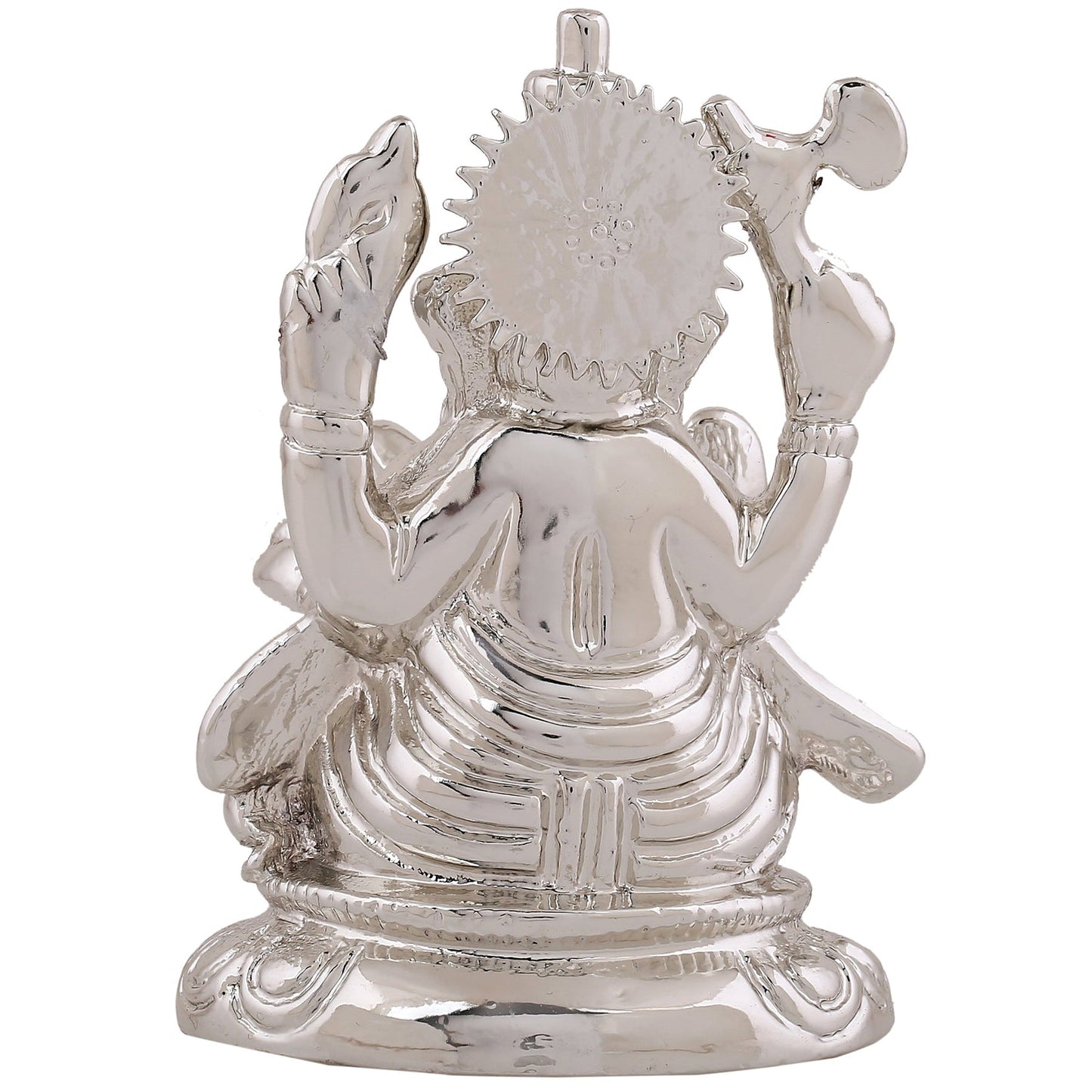 Estele Rhodium Plated Spiritual Lord Ganesha Idol for Gifts & HouseWarming/Home/Office Decors - Swadesiicart