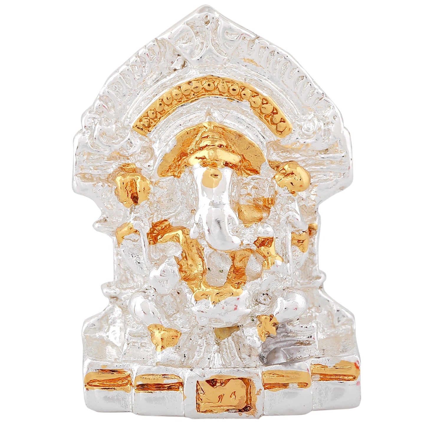 Estele Gold-Polished Religious Lord Ganesha Idol for Gifts & HouseWarming/Home/Office Decors - Swadesiicart