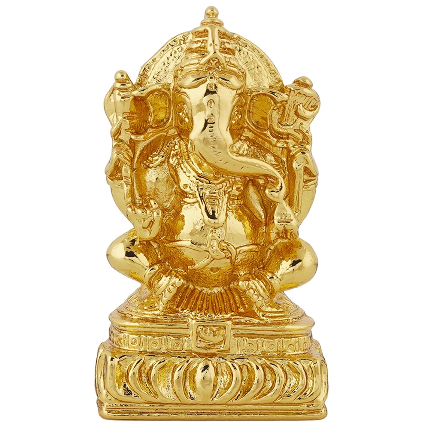 Estele Gold-Polished Spiritual Lord Ganesha Idol for Gifts & HouseWarming/Home/Office Decors - Swadesiicart