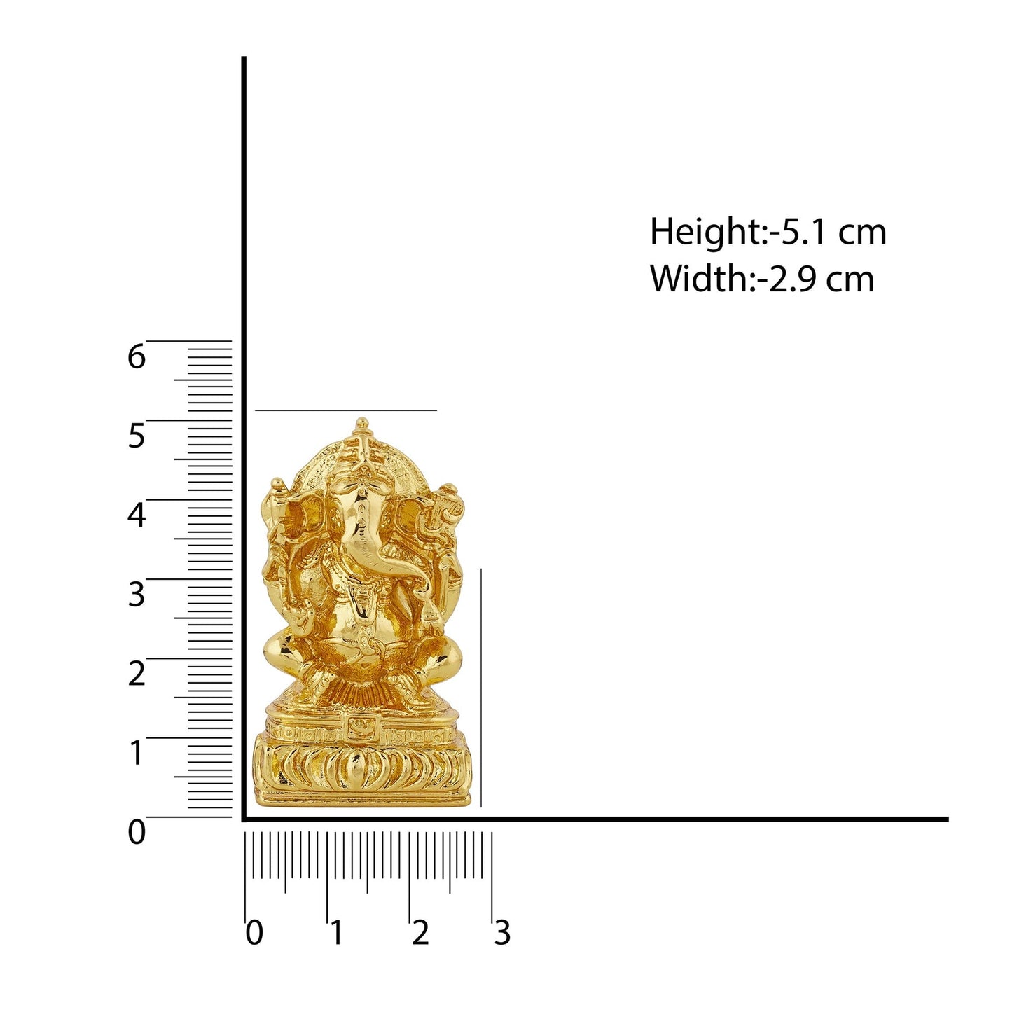 Estele Gold-Polished Spiritual Lord Ganesha Idol for Gifts & HouseWarming/Home/Office Decors - Swadesiicart