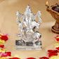 Estele Rhodium Plated Spiritual Lord Mooshak Ganesha Idol for Gifts & HouseWarming/Home/Office Decors - Swadesiicart