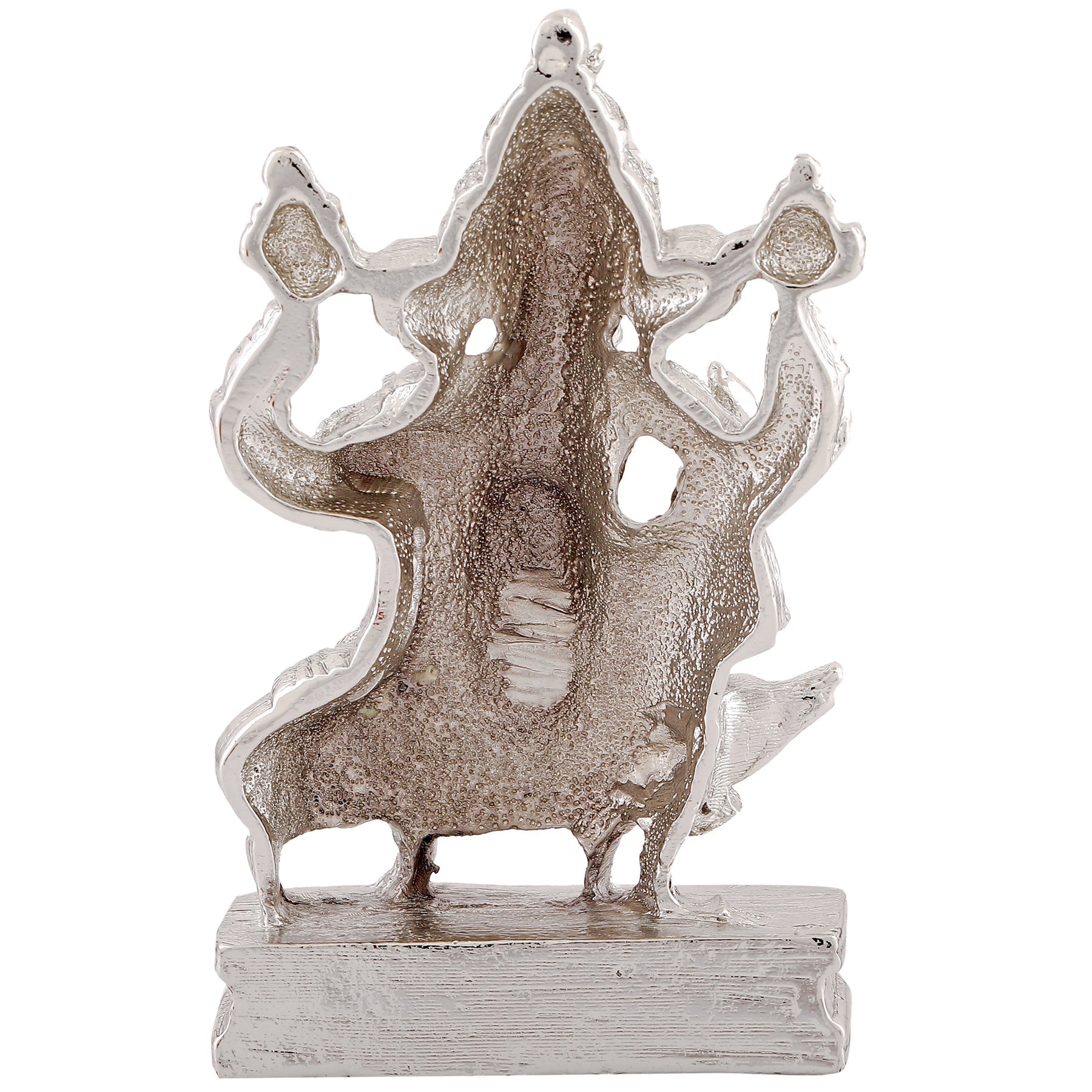 Estele Rhodium Plated Spiritual Lord Mooshak Ganesha Idol for Gifts & HouseWarming/Home/Office Decors - Swadesiicart