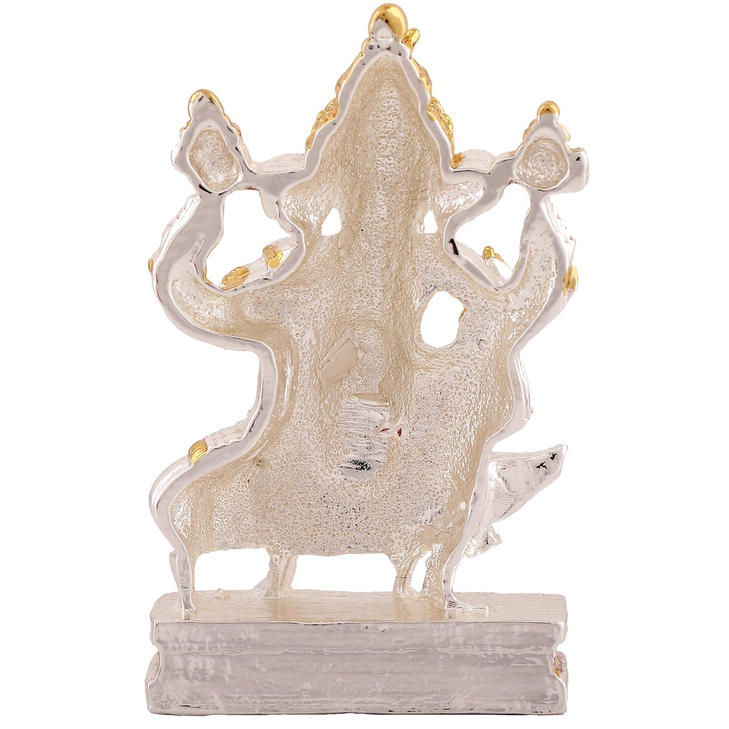 Estele Gold-Polished Spiritual Mooshak Lord Ganesha Idol for Gifts & HouseWarming/Home/Office Decors - Swadesiicart