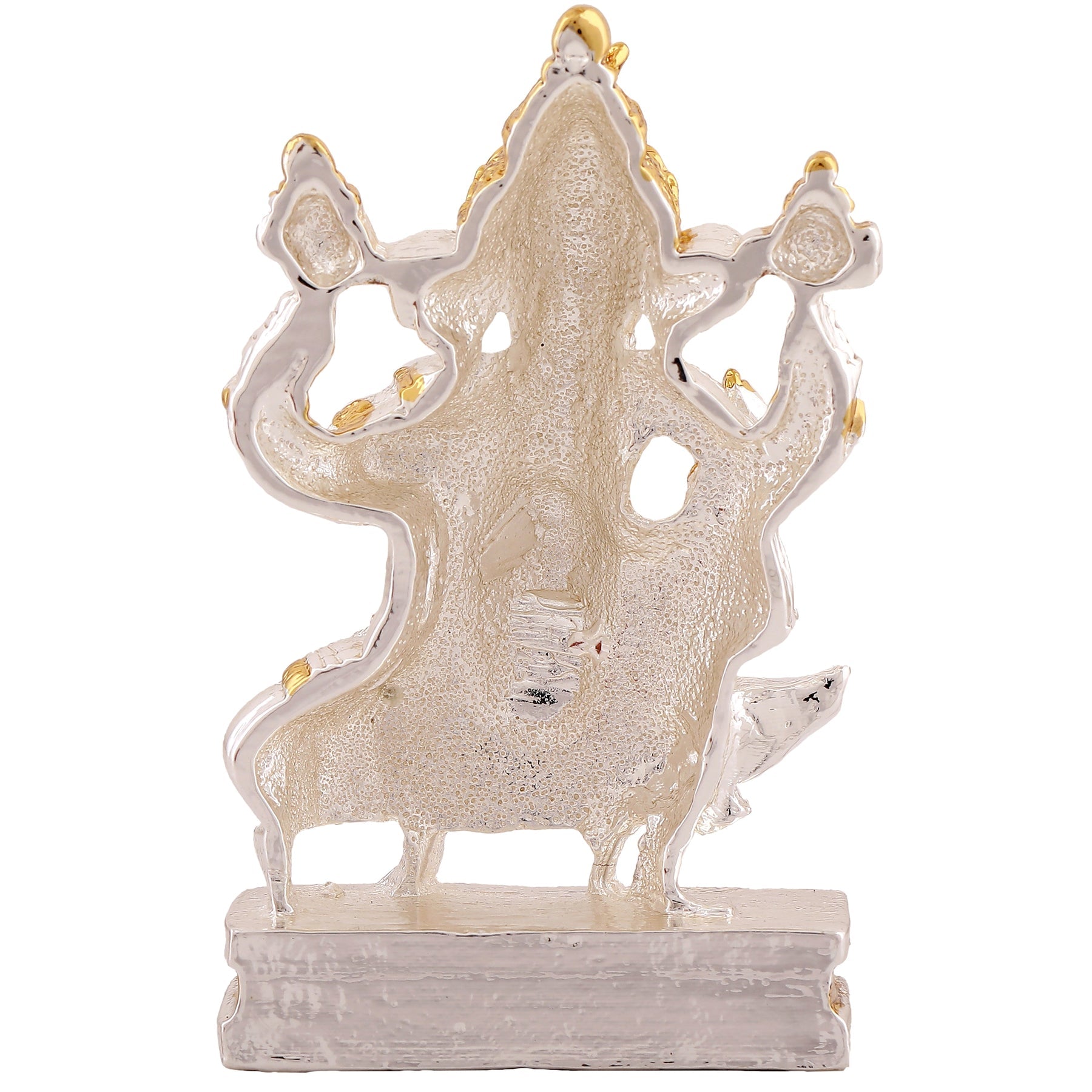 Estele Gold-Polished Spiritual Mooshak Lord Ganesha Idol for Gifts & HouseWarming/Home/Office Decors - Swadesiicart