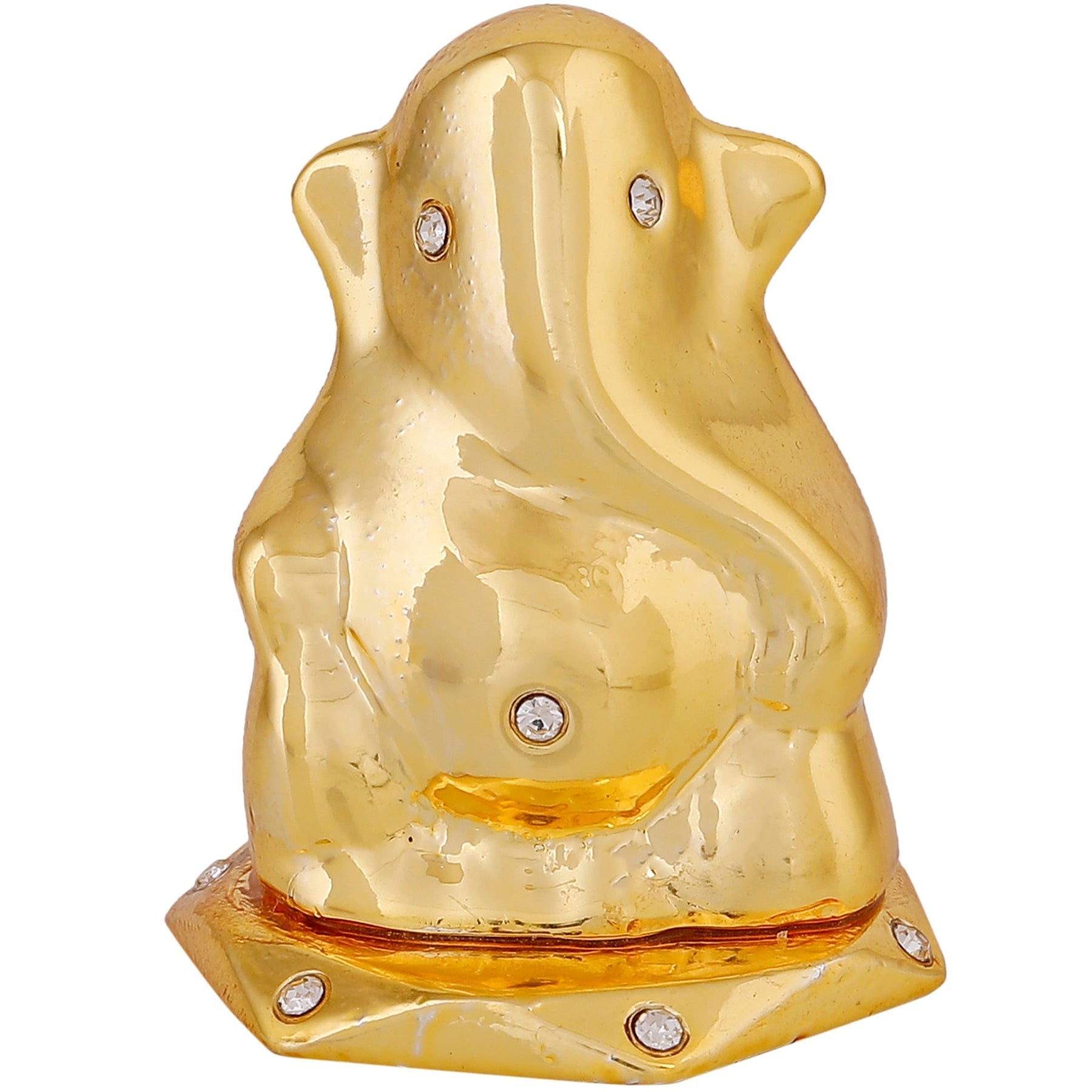 Estele Gold-Polished God of beginnings Lord Ganesha Idol for Home/Office Decors - Swadesiicart