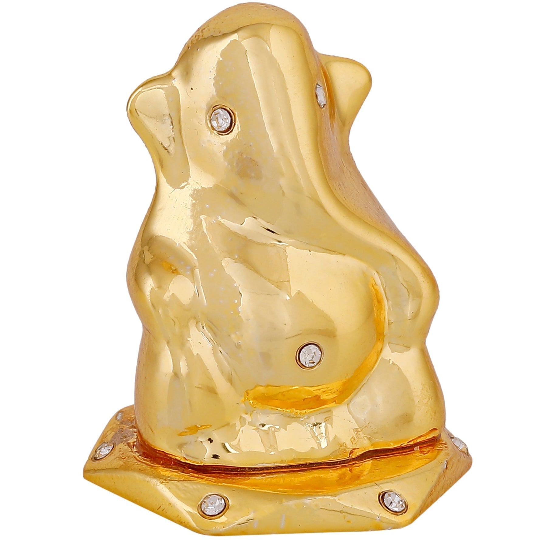 Estele Gold-Polished God of beginnings Lord Ganesha Idol for Home/Office Decors - Swadesiicart