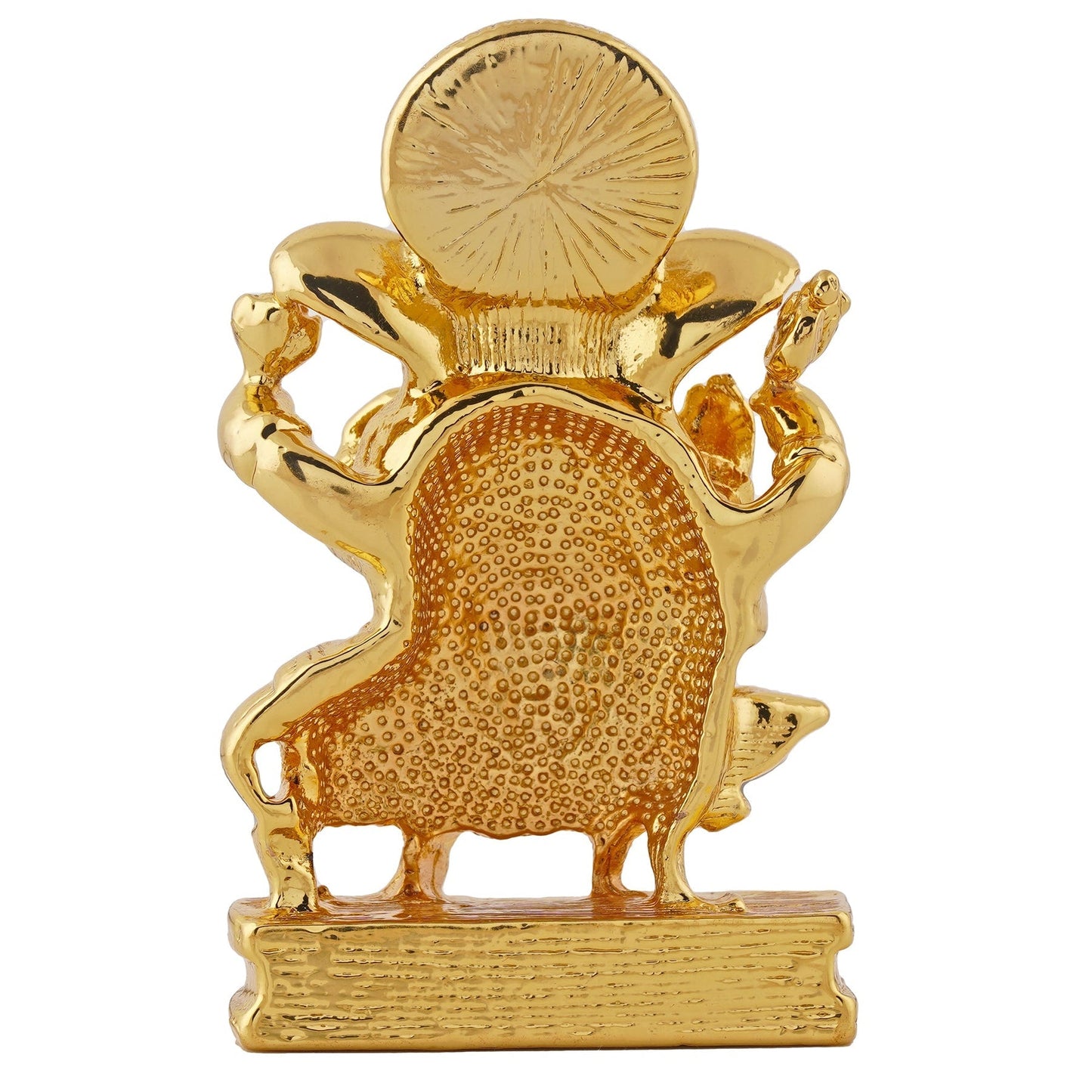 Estele Gold-Polished Spiritual Lord Mooshak Ganesha Idol for Gifts & HouseWarming/Home/Office Decors - Swadesiicart