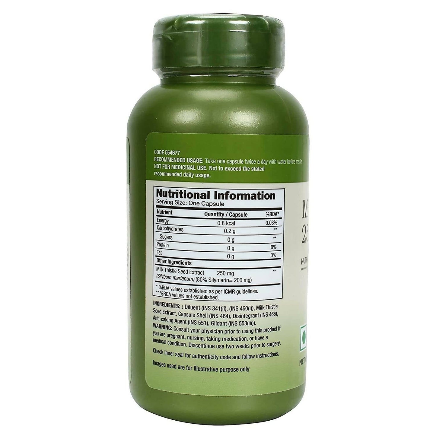 GNC Herbal Plus Milk Thistle Capsules - Swadesiicart