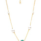 Layered Pearl and Emerald Neckpiece (gold) - Ruby Raang | Swadesiicart