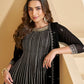 Anaita Black Georgette Stitched Suit with Embroidery & Sequence Work
