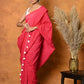 Very Much Indian Mul Cotton Khadi Design Handloom Woven Saree - Pink | Swadesiicart