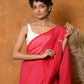 Very Much Indian Mul Cotton Khadi Design Handloom Woven Saree - Pink | Swadesiicart