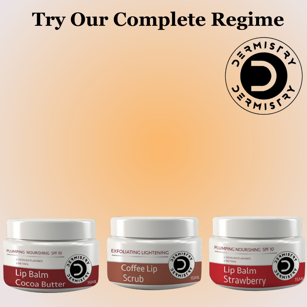 Dermistry Strawberry Lip Care Tint Balm Plumping Nourishing Retinol SPF 10 for Glossy Lips - Swadesiicart