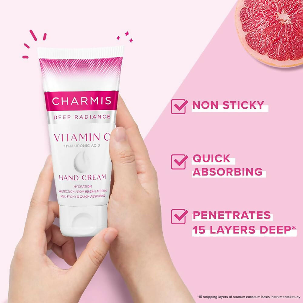 Charmis Deep Radiance Vitamin C Cream for Hands with Hyaluronic Acid - Swadesiicart