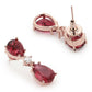 Maroon Stone Earrings- Ruby Raang | Swadesiicart