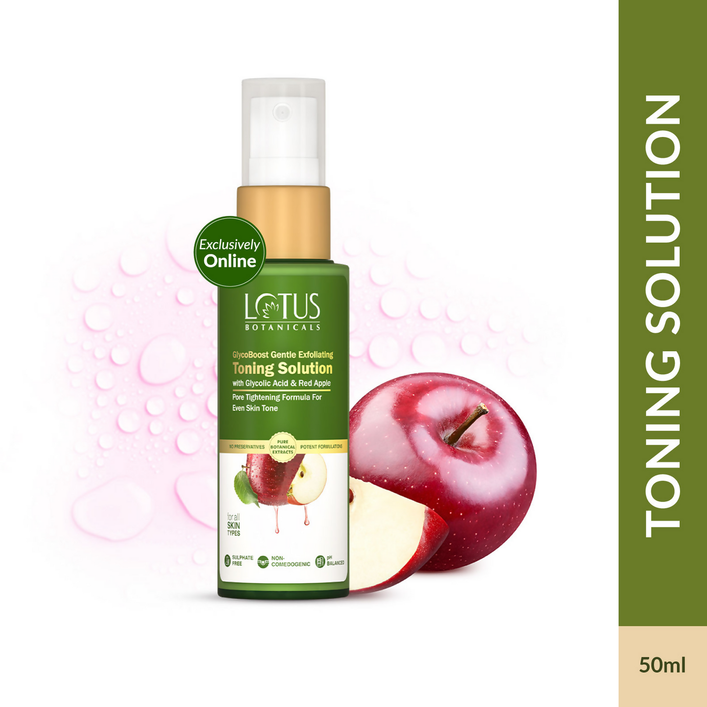 Lotus Botanicals GlycoBoost Gentle Exfoliating Toning Solution | Swadesiicart