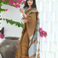 Beatitude Brown Cotton Handloom Saree