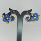 Terracotta Ear Studs-Blue