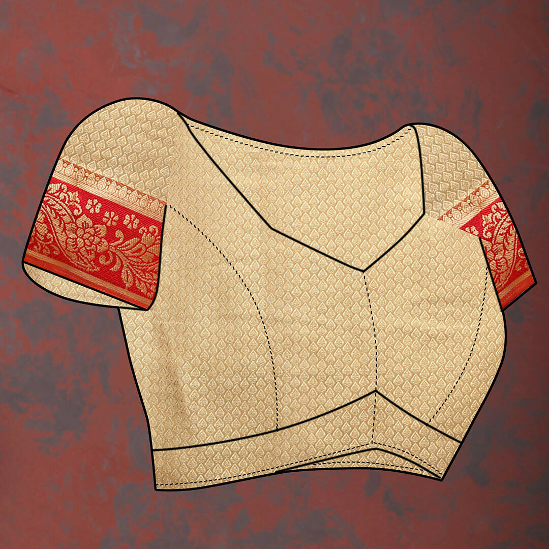 Lorenvalley Fashion Cream Cotton Woven Design with Zari Weaving Design Saree - Swadesiicart