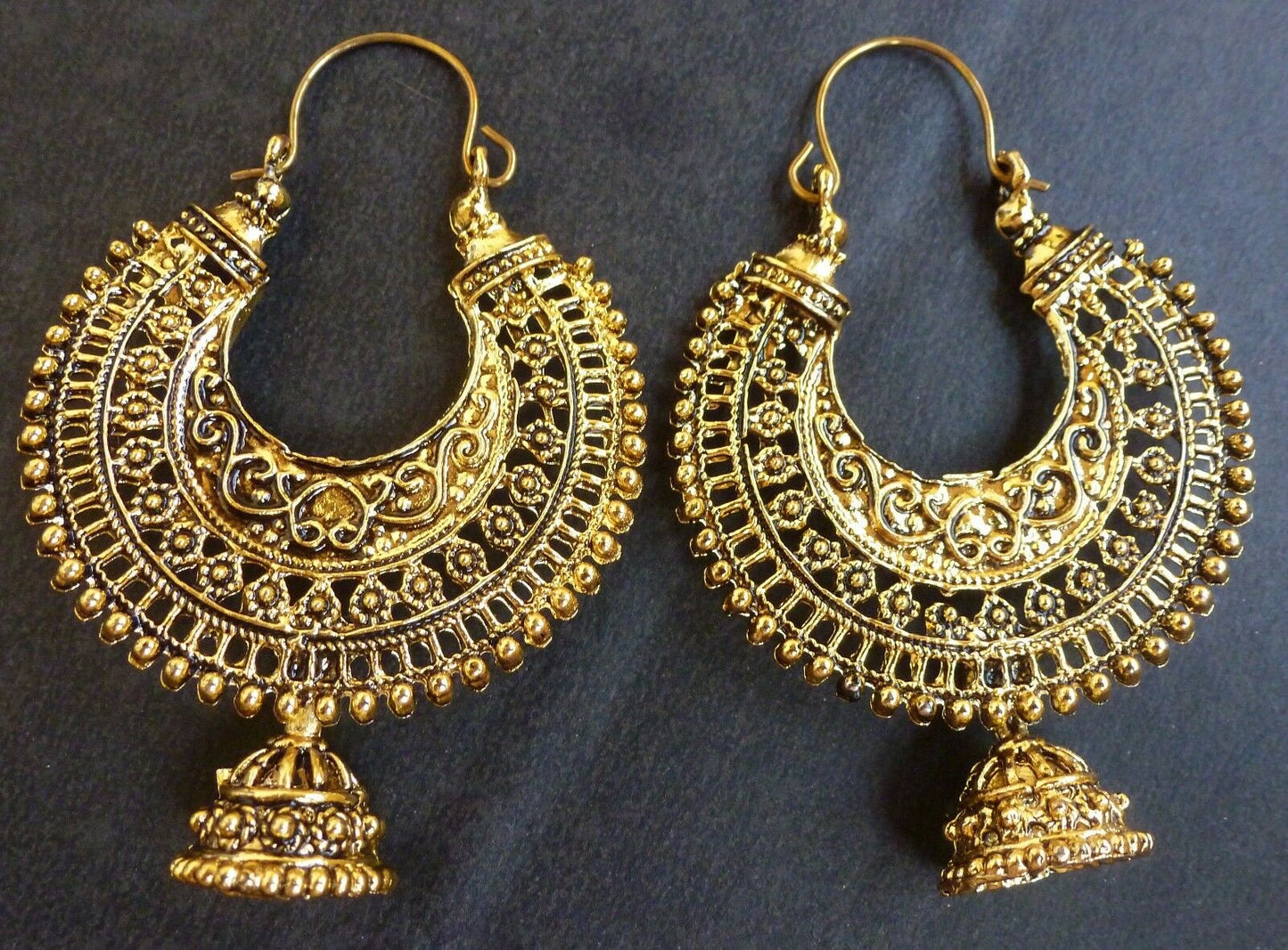 Gold-Polished Alloy Golden Round Hoop Style Earrings - The Pari - Swadesiicart