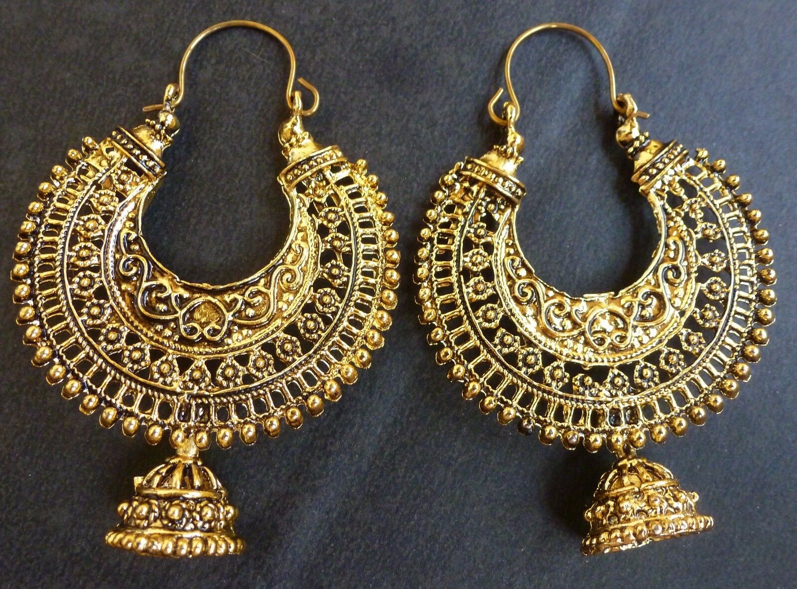 Gold-Polished Alloy Golden Round Hoop Style Earrings - The Pari - Swadesiicart