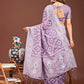 Shree Shyam Fashion Pankhuri Purple Linen Cotton Saree