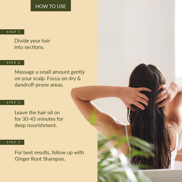 Lotus Botanicals Ginger Root & Black Seed Dandruff Control Hair Oil | Swadesiicart