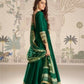 Anaita Dark Green Vichitra Silk Anarkali Suit with Embroidery Sequins