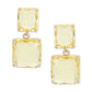 Yellow Duet Stone Earrings- Ruby Raang | Swadesiicart