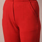 Myshka Women's Red Solid Boat Neck Party Top With Trousers Co-ord set - Swadesiicart