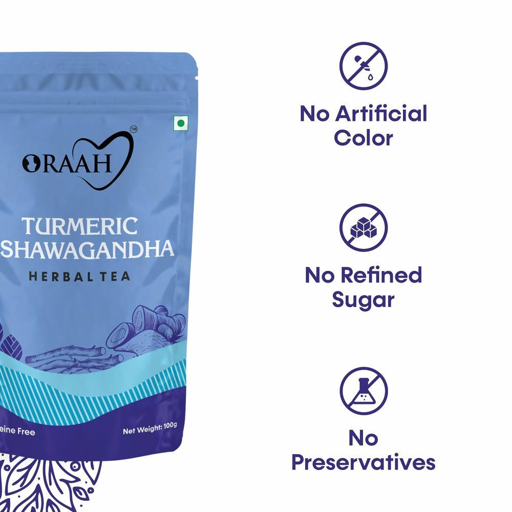 Oraah Turmeric Ashwagandha Herbal Tea | Swadesiicart