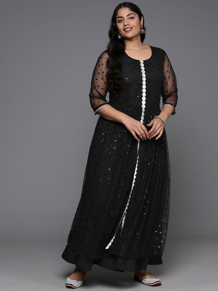 Ahalyaa Women's Traditional wear Kurta Set - Black | Swadesiicart