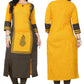 NOZ2TOZ Women's Yellow Cotton Kurta (1 Pc Set) - Swadesiicart