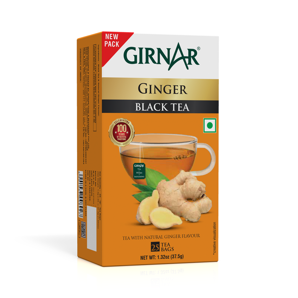 Girnar Black Tea Bags - Adrak | Swadesiicart