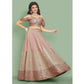 Jyoti Fashion Dusty Rose Pink Dori with Zari Thread Sequence Embroidery Cotton Silk Lehenga Choli with Dupatta | Swadesiicart