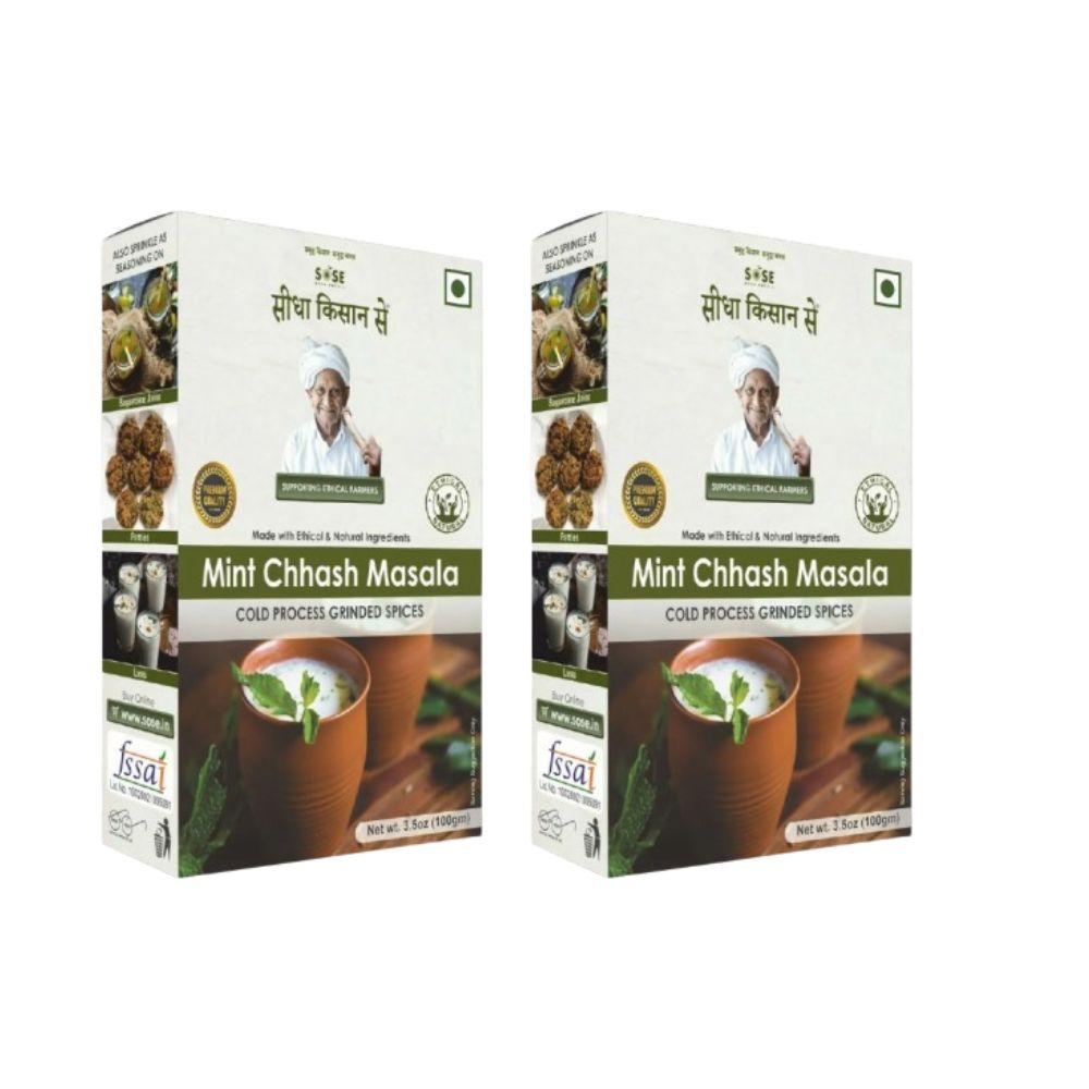 Gir Sidha Kisan Se Natural Mint Chhash Masala | Swadesiicart