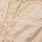 Ahalyaa Beige & Golden Printed Basic Jumpsuit - Swadesiicart