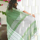 Beatitude Green Cotton Tanchori Handloom Saree