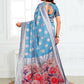 Shree Shyam Fashion Linen Cotton Sky Blue Saree