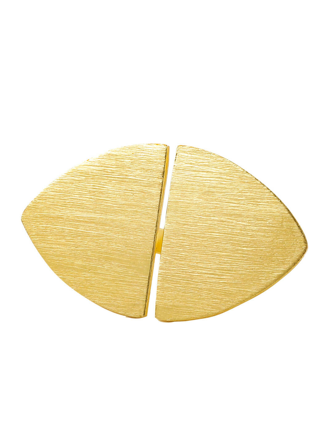 NVR Women's Western Gold-Polished Ajustable Finger Ring | Swadesiicart