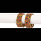 Afast Bridal Wedding & Party Fashionable Colorful Glass Bangle/Kada Set, Pack Of 8 - Multicolor - Afast Enterprises
