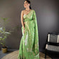Joban Fashion Pista Green Meenakari Banarasi Silk Sarees | Swadesiicart